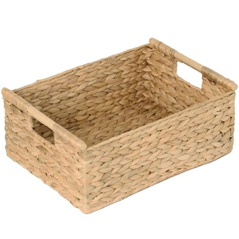 Water Hyacinth Basket, Hyacinth Basket, Chic Organization, Large Wicker Basket, Baskets For Storage, Beach Basket, Natural Baskets, Wooden Basket, Basket Storage