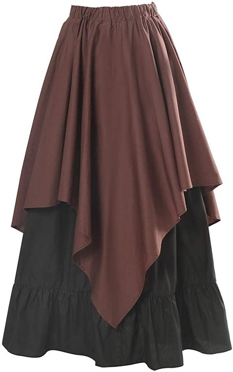 Ren Fair Layered Skirt, Simple Ren Faire Outfit Plus Size, Skirt Over Skirt, Medieval Festival Outfit, Renisance Fair Outfit, Ren Faire Skirt, Fantasy Skirt, Victorian Fancy Dress, Skirt Outfits Ideas