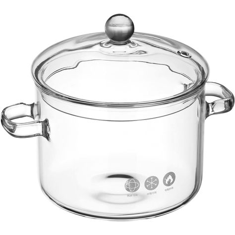 PRICES MAY VARY. Transparent Design: The glass saucepan with cover allows you to clearly understand the cooking process and control the deliciousness of your food Transparent cooking pot: The - soup pot comes with a lid for easy use and makes your food healthier Portable Handle: The glass cooking pot with lid is designed with portable handles on both sides, which is simple but very practical Multiple Uses: The clear glass pot with handle is suitable for cooking a variety of foods, such as vegeta Clear Soup, Glass Pot, Stock Pot, Cooking Pot, Pot Lids, Soup Pot, Glass Material, Stove Top, Cookware