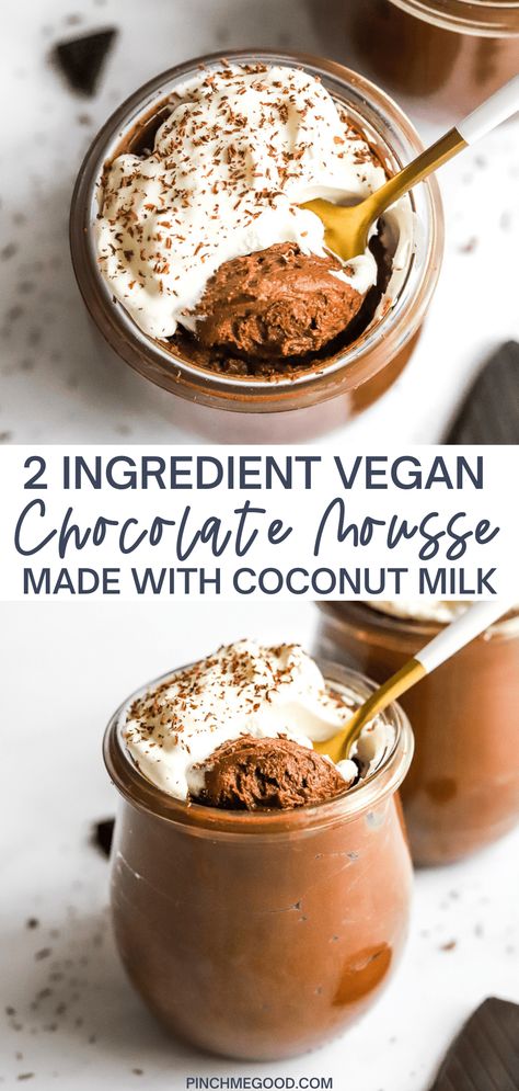 Vegan Chocolate Mouse, Coconut Milk Recipes Dessert, Vegan Dessert Chocolate, Coconut Milk Dessert, Milk Recipes Dessert, Healthy Chocolate Mousse, Coconut Milk Chocolate, Easy Chocolate Mousse, Vegan Chocolate Mousse