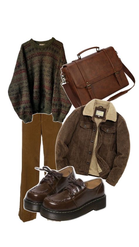 Soft Grunge Outfits Aesthetic, Dapper Dress, Rustic Outfits, Workwear Vintage, Whimsical Fashion, Cold Weather Outfits, Edgy Outfits, Retro Outfits, Grunge Outfits