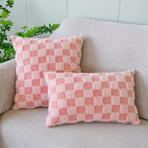 Preppy Bed Pillows, Cute Pink Throw Pillows, Cute Couch Pillows, Pink Throw Pillows Bedroom, Pink Pillows Living Room, Girly Pillows, Minimalist Pink Bedroom, Trendy Pillows, Cute Throw Pillows