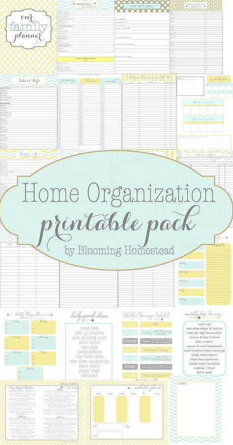 Time to get organized! - Page 5 of 5 - Blooming Homestead Printables Organizational, Home Organization Printables, Organizational Printables, Cleaning Schedules, Household Binder, To Do Planner, Home Binder, Bill Organization, Home Management Binder