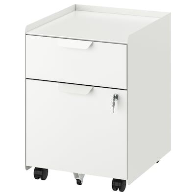 TROTTEN office storage & drawer units Ikea Storage Drawers, Ikea Units, Drawer Rails, Lockable Storage, Hanging File Folders, It Is Finished, Small Space Storage, Ikea Storage, Drawer Unit