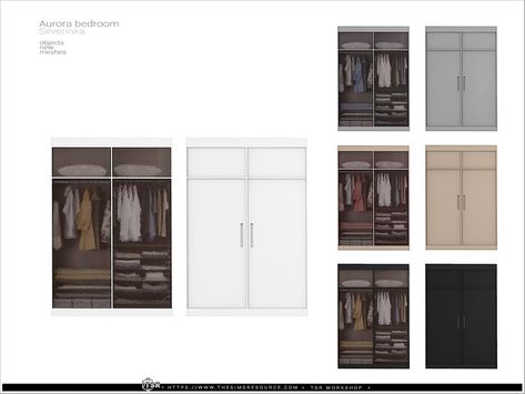 The Sims Resource - Aurora bedroom - wardrobe Sims 4 Built In Closet, Sims 4 Cc Built In Closet, Sims 4 Wardrobe Furniture, Sims 4 Cc Dresser Furniture, Sims 4 Dresser Room Cc, Sims 4 The Sims Resource Cc, Sims 4 Cc Wardrobe Furniture, Thesimsresource Furniture, Sims 4 Build Cc Bedroom