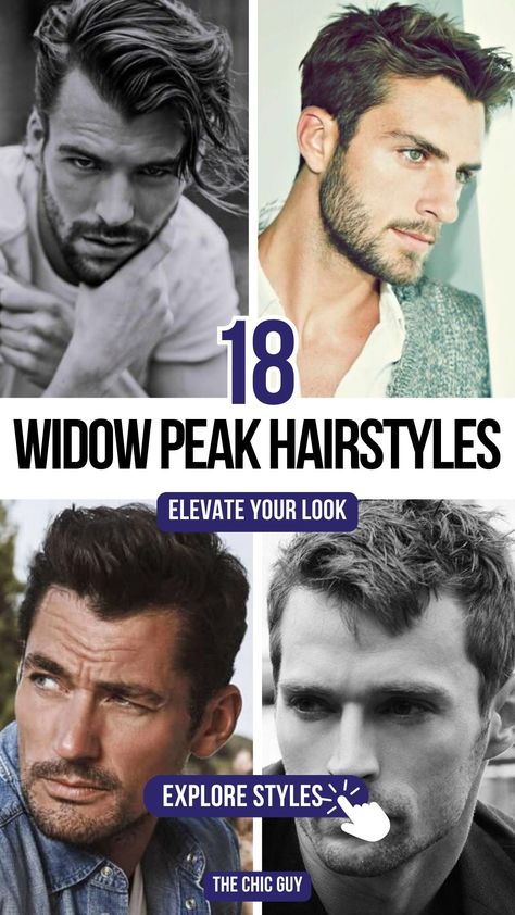 Top Widow Peak Hairstyles Every Man Should Try in 2024! Men Haircut Widows Peak Short Hairstyles, Men’s Hairstyles Widows Peak, Haircuts For Widows Peak Men, Men’s Classic Hairstyles, Haircut For Men With Widows Peak, Growing Out Mens Hair Stages Of, Men’s Haircut Widows Peak Short, Mens Combover Hairstyles, Widows Peak Mens Hairstyle