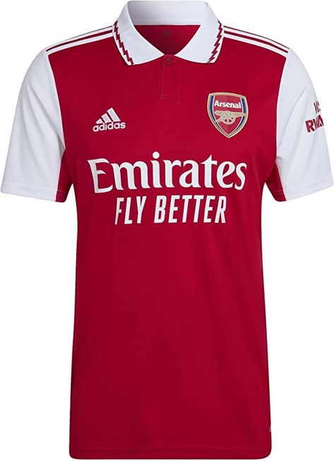 Arsenal Kit, Arsenal Football Shirt, Soccer T Shirt, Junior Shirts, Uk Football, Collar T Shirt, Adidas Football, White Polo, Arsenal Fc