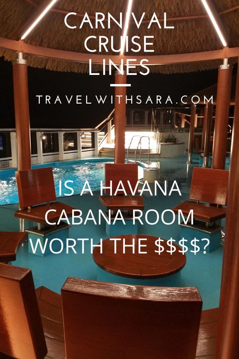 Exclusive use to a beautiful area of the ship for 90% of the day, in my opinion, is worth the extra money. If you want an opportunity for solitude with the option of heading to the party deck, you will love a Havana Cabana Room on board the Carnival Vista. Carnival Vista Cruise, Cruising Tips, Carnival Vista, Cruise Food, Fellow Travelers, Deck Party, Caribbean Carnival, How To Book A Cruise, Carnival Cruise Line