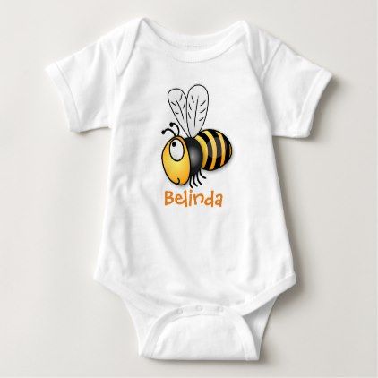 Adorable flying bee yellow cartoon illustration baby bodysuit Old Clothes Diy, Old Baby Clothes, King Cake Baby, Personalized Baby Clothes, Babies Newborn, Bee Baby, Baby Clothes Patterns, Baby Sewing Patterns, Cadeau Photo