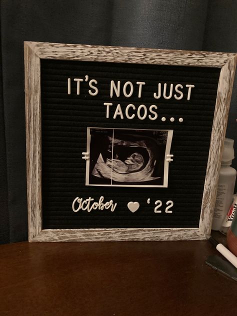 Cute Pregnancy Announcement For Parents In Spanish, Baby Announcement Single Mom, Mexican Baby Announcement, Easy Baby Announcement Ideas, Taco About A Baby Gender Reveal, Desert Pregnancy Announcement, Teen Pregnancy Announcement, Single Pregnancy Announcement, Cute Announcements Pregnancy