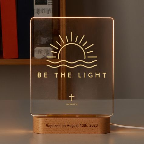 Designed by Better Christian Gifts, this bibleverse LED Light is a great gift for your love ones. Texts at the wooden base can also be personalized into your own words or your favorite bible verse.  Color: warm white light It has a USB cord with on & off switch, adapter is not incluced. It comes with a gift box.  ❤ FIND US Website: https://betterchristiangifts.com/ Sign up our newsletter and get 15% off coupon Instagram: better_christian_gifts Facebook: betterchristian001 ❤ Please checkout our s Christian Christmas Presents, Christian Gifts For Teens, Gift Box Name Ideas, Christian Table Decor, Christian Gifts For Him, Cute Christian Gifts, Bible Gift Ideas, Christian Gift Baskets, Christian Christmas Gifts