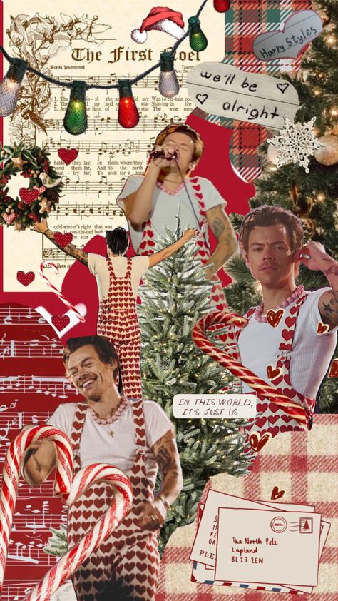 #harrystyles #christmas #harrystyleschristmas #christmasshuffles #harryred #christmasharryshuffles #collage Harry Styles Christmas Wallpaper, Cute Harry Styles, Harry Styles Christmas, Henry Styles, Christmas Lockscreen, Harry Styles Poster, Harry 1d, Harry Styles Aesthetic, Christmas Collage