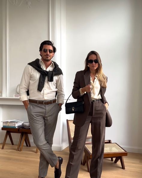 Old Money Business Outfit, Couples Elegant Outfits Classy, Elegant Men Outfits Classy, Couple Outfits Matching Classy, Couple Chic, Couple Ootd, Couple Inspo, Style Couple, Couple Fits