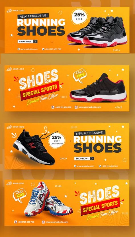 Shoes Facebook Timeline Covers Banner Template PSD Site Design Website, Photography Name Logo, Shop Banner Design, Nike Poster, Website Banner Design, Banner Web, Logo Shoes, Facebook Cover Template, Facebook Timeline Covers