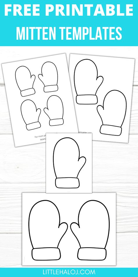 Mitten Math Preschool, Mittens Preschool Activities, Mittens Bulletin Board Ideas, Winter Shape Craft, Free Mitten Template, Free Mittens Pattern, Mitten Handprint Craft, Mittens Activities For Toddlers, Mitten Template Printable