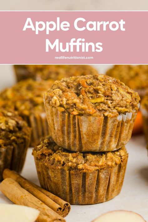 These apple carrot muffins are healthy, flavorful, and perfect for breakfast or a snack. Made with shredded carrot and fresh apples, this carrot muffin recipe is packed with goodness. Try these easy apple carrot muffins for healthy breakfast muffins that combine the best of apple and carrot muffins! Carrot Oat Muffins Healthy, Carrot Oatmeal Muffins Healthy, Spinach Carrot Muffins, Raspberry Orange Muffins, Apple And Carrot Muffins, Mini Carrot Muffins, Healthy Christmas Muffins, Sugar Free Carrot Muffins, Muffin Recipes Carrot