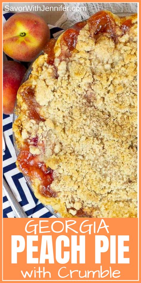 Crumb Topping For Peach Pie, Peach Pie Crisp, Homemade Peach Pie With Fresh Peaches, Peach Pie With Crumble Topping, Peach Pie With Crumble Top, Peach Crisp Pie, Peach Crumb Pie Recipes, Peach Crumble Pie Recipes, Peach Apple Pie