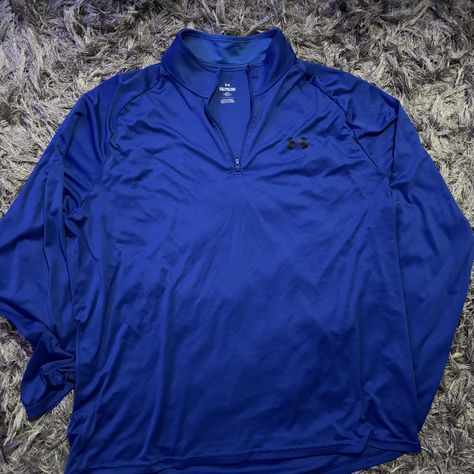 Blue Under Armour quarter zip sweatshirt