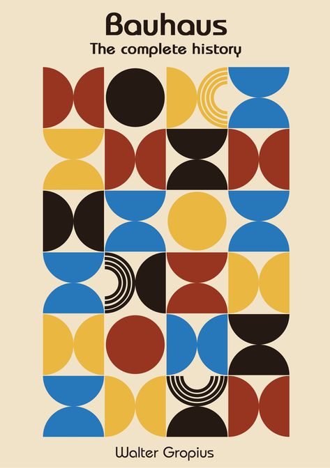 Book cover design | Bauhaus The complete history :: Behance Bauhaus Book Cover, Bauhaus Pattern, Graphic Design Book Cover, Graphic Design Books, Graphic Design Adobe, Book Cover Design, Editorial Design, Bauhaus, Book Design