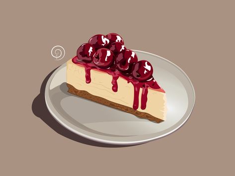 Cheesecake Tattoo, Cheesecake Clipart, Cheesecake Drawing, Cheesecake Illustration, تشيز كيك بالفراولة, Cheesecake Art, Cheesecake Cherry, Pancake Drawing, Cheesecake Photos