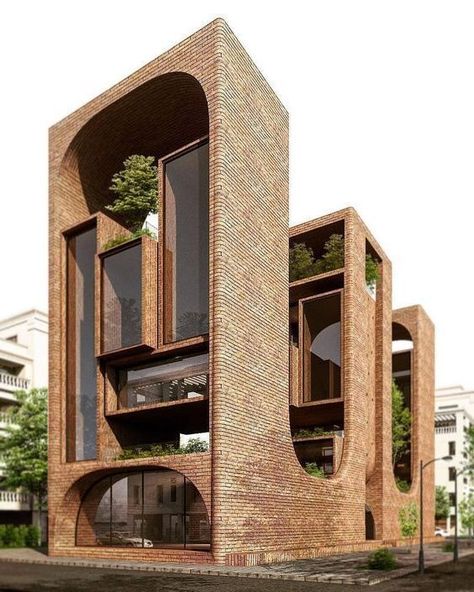 Architecture Futuristic, Building Green, Fasad Design, مركز ثقافي, Rumah Minecraft, Modern Architecture Building, Brick Architecture, Architecture Building Design, Renzo Piano