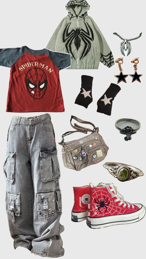 Spiderman Outfit, Parker Outfit, Silly Clothes, Outfit Inspo Casual, Estilo Hip Hop, Vibe Clothes, Swaggy Outfits, Alternative Outfits, Really Cute Outfits