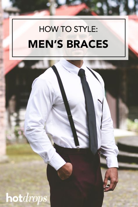 How to style braces this spring  #mensfashion #trending #braces Braces Outfit, Mens Casual Wear, Black Braces, Mens Braces, Business Casual Wear, Leg Braces, Grey Chinos, Smart Casual Wear, Mens Attire