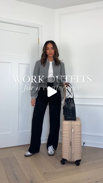 Nena Evans on Instagram: "Work Conference Outfits 💼 Which workwear look is your fave?! Shop all these professional outfits in the LTK app (@nenaevans) or in the link in my bio 🔗 

https://liketk.it/4BXU6 #LTKworkwear #LTKstyletip #LTKunder100 #workconference #workevent #officeoutfit #businesscasual #businesstravel #businesscasualoutfit #professionalstyle #workwear" Black Coat Work Outfit, Business Casual Conference Outfits, Work Conference Outfit, Nyc Work Outfit, Work Conference Outfits Women, Conference Outfits Women, Work Conference, Conference Outfit, Work Outfits Frauen