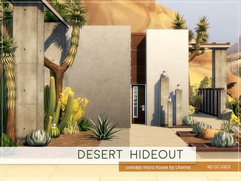 Desert House Plans, Modern Mansions, Dessert House, The Sims 4 Lots, Luxe Bedroom, Desert Decor, Modern Desert, Sims 4 House Design, Casas The Sims 4