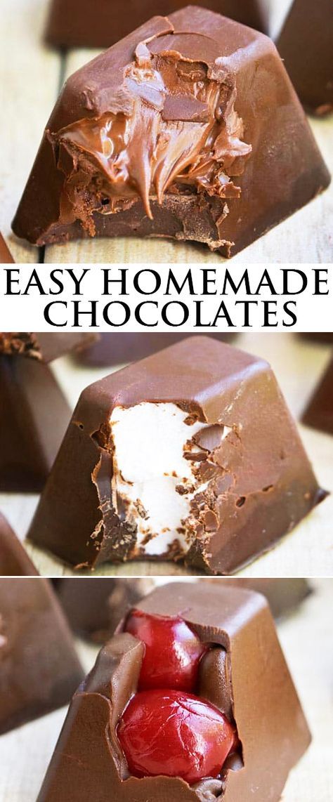 Easy Ganache, Gourmet Chocolate Recipes, Chocolate Cube, Homemade Gourmet, Fudge Dessert, Candy Fudge, Homemade Chocolates, Dessert Christmas, Jul Mad