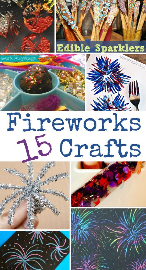 15 Fireworks Crafts - these are perfect for Bonfire night Bonfire Activities, Bonfire Crafts, Fireworks Crafts, Bonfire Night Activities, Bonfire Night Crafts, Fireworks Craft For Kids, Sparklers Fireworks, Fireworks Night, New Year's Eve Crafts