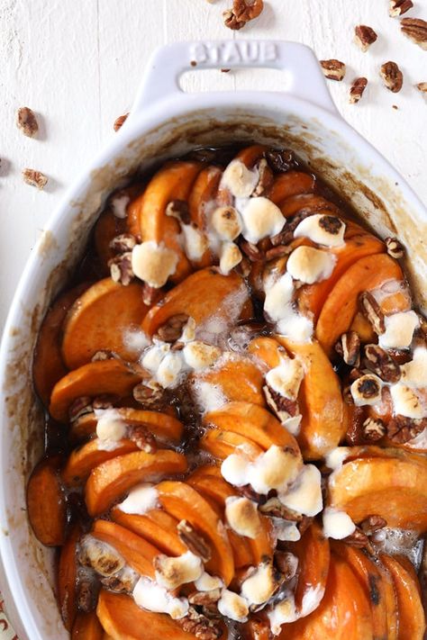 Southern Candied Yams Recipe - The Suburban Soapbox Thanksgiving Yams, Freeze Dry Candy, Best Candied Yams Recipe, Southern Candied Yams, Yams With Marshmallows, Baked Candied Yams, Candied Yams Recipe, Canned Yams, Sweet Potato Casserole Easy