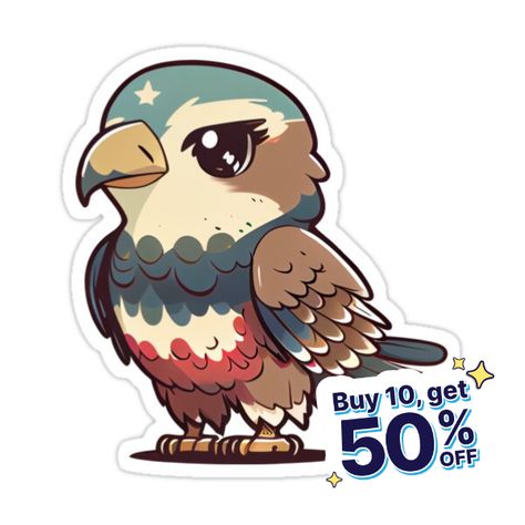 Cute Eagle, Big Round Eyes, Eagle Sticker, Animal Doodles, Soft Pastel Colors, Cute And Cuddly, Round Eyes, Kawaii Design, Disney Junior