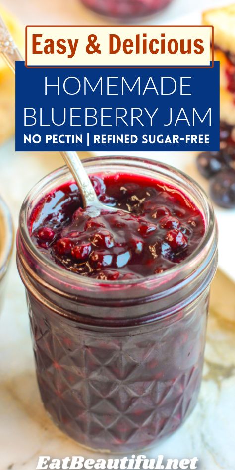 Sugar Free Freezer Jam, Black Raspberry Recipes, Coconut Sugar Recipes, Blueberry Freezer Jam, Homemade Blueberry Jam, Aip Keto, Sugar Free Jam Recipes, Sugar Free Desserts Easy, Blueberry Jelly