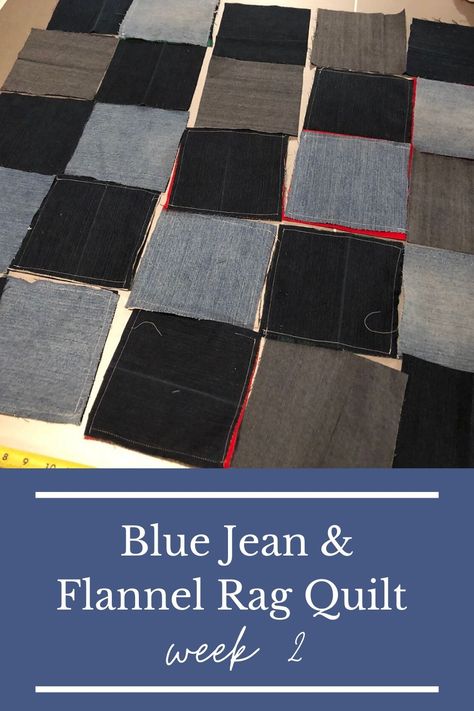 Flannel And Denim Quilt, Jean Ideas Creative, Denim And Flannel Quilt, Denim Quilts Old Jeans Diy, Pawpaw Shirt, Jean Blanket, Jean Quilt Ideas, Flannel Quilt Patterns, Jean Quilts