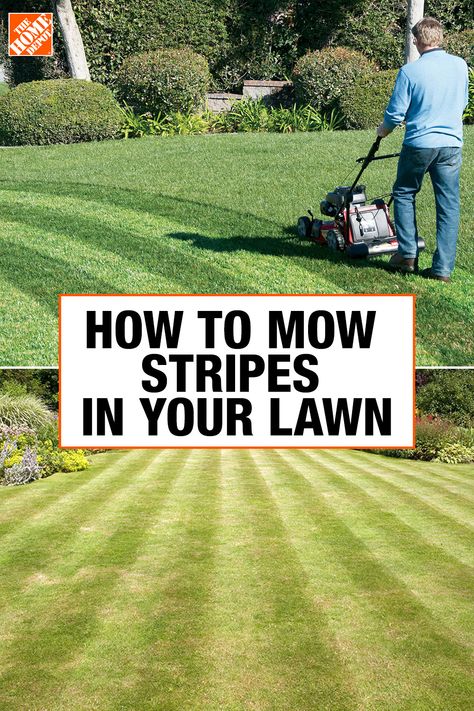 A beautiful, striped lawn begins with the right kind of grass and technique. Lawn striping promotes healthy grass growth and will increase your curb appeal. In this guide, you will learn how to make stripes, checkerboard and diagonal patterns on your lawn. Transform your yard today with our tips! How To Mow Stripes In Lawn, Lawn Mowing Patterns, Lawn Striping Kits, Mowing Strip, Lawn Striping, Increase Curb Appeal, Lawn Repair, Garden Prepping, Yard Maintenance