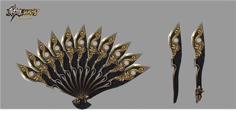 Tessen Fan, Battle Fan, Fantasy Blade, Cybernetic Arm, Fan Drawing, Pretty Knives, Drawing Examples, Headpiece Jewelry, Fantasy Props