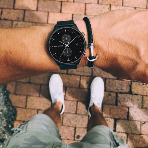 Time for me ⏳ @paul_hewitt . . . ✅ Don't forget to visit our page ✅ Link in Bio . . . #getAnchored #perfectmatch #black #menswatch #mensbracelet #watch #bracelet #outfitinspiration #ootd #shoes #wristlook #magicfox #beach #skyhaven #mensinspiration #qualitytime #relaxing #street #walk #time #timeforme #Germany #CoolProducts #CoolStores #Groau Men Jewellery, Paul Hewitt, Bracelets Design, Stainless Steel Mesh, Steel Mesh, Cluse Watch, Black Stainless Steel, Online Accessories, Watch Strap