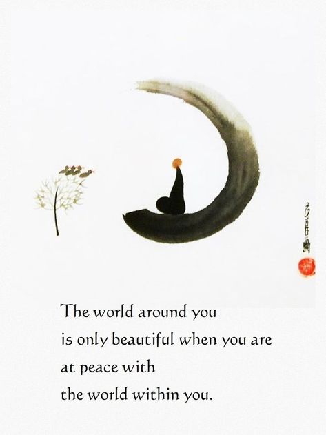 Does anyone have the original source, or know who the artist is? Wonderful Quotes, Inspirerende Ord, Zen Quotes, Learning Tips, At Peace, Yoga Quotes, Quotable Quotes, A Quote, Wise Quotes