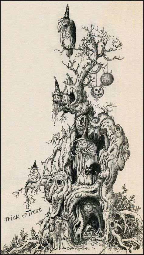 Arte Occulta, Arte Cholo, Halloween Fest, Halloween Illustration, Halloween Trees, Halloween Images, Halloween Inspiration, Halloween Pictures, Arte Horror