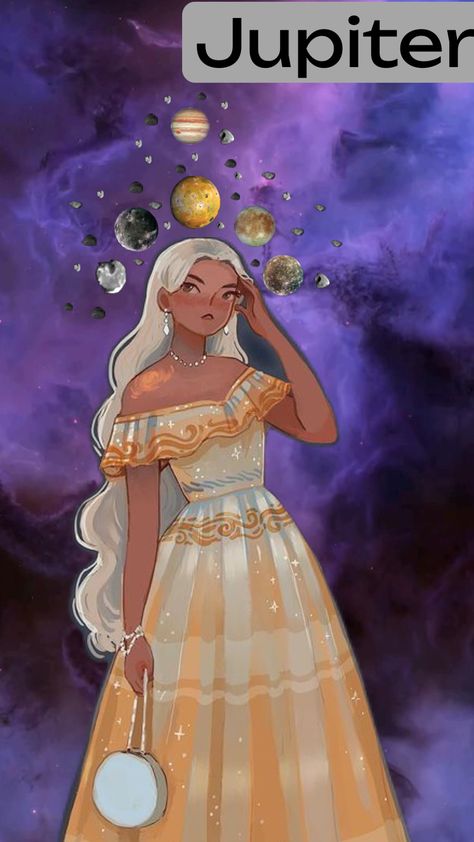 #space #vintage #fashion #planets #astronomy #jupiter #zeus Jupiter As A Human, Jupiter Planet, Fantasy People, Space Vintage, Plant People, Indie Drawings, Female Human, Themed Outfits, Connect With People