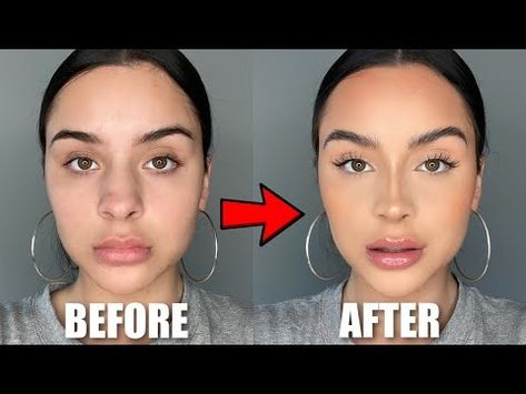 (2) FAKE A NOSE JOB W/ MAKEUP *nose contour routine* - YouTube Makeup Nose Contour, Nose Contouring Makeup, Make Nose Smaller, Contour Routine, Contour Nose, Makeup Nose, Crooked Nose, Bulbous Nose, Face Contouring Makeup