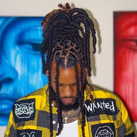 Loc Updo For Men, Updo Dreadlock Styles For Men, Men Updo Loc Styles, Cool Guy Hairstyles, Men Loc Styles Long, Loc Styles For Men Updo, Dreadlock Styles Men, Long Dread Hairstyles For Men, Long Loc Styles For Men