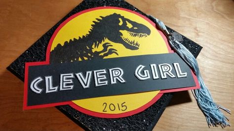 Jurassic Park Graduation Cap, Dinosaur Graduation Cap, Dinosaur Graduation, Hats Ideas, Graduation Hats, Park Ideas, Cap Decoration, Cap Ideas, Graduation Caps