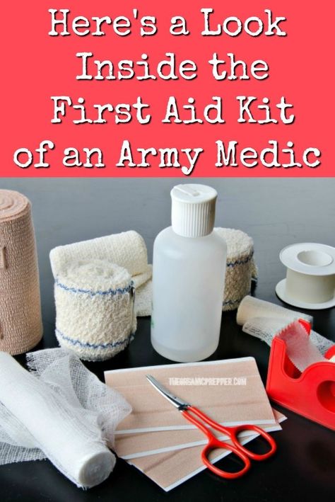 First Aid Kit Checklist, Diy First Aid Kit, Survival First Aid Kit, Army Medic, Emergency Prepardness, Emergency Survival Kit, Emergency Preparedness Kit, Medical Bag, Medical Kit