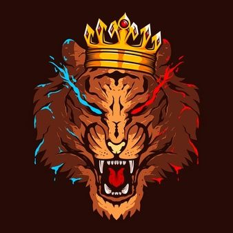 Premium Vector | Tiger team esport logo Crown Silhouette, Crown Illustration, Lion Head Logo, Abstract Lion, Lion Vector, Geometric Lion, Lion Illustration, Beautiful Lion, Lion Wallpaper