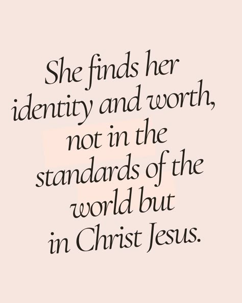 She finds her identity and worth not in the standards of the world but in Christ Jesus. Strip yourself of every pressure to fit in; instead, fit within God’s design for your life. You are worthy. Take up space and glow up, sis. God’s got you! 💛 Encourage A Friend, Standards Quotes, Godly Women Quotes, Christian Woman Encouragement, Prayers Of Encouragement, Christian Affirmations, Godly Woman Quotes, Christ Quotes, Take Up Space