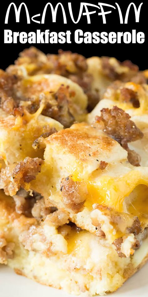 Sausage Mcmuffin Casserole, Sausage Brunch Casserole, Sausage Egg Mcmuffin Casserole, Hamburger Bun Breakfast Casserole, Breakfast Casserole For Camping, Mcdonald’s Sausage Mcmuffin, Dump Breakfast Casserole, Mac And Cheese Breakfast, Sausage Mcgriddle Casserole