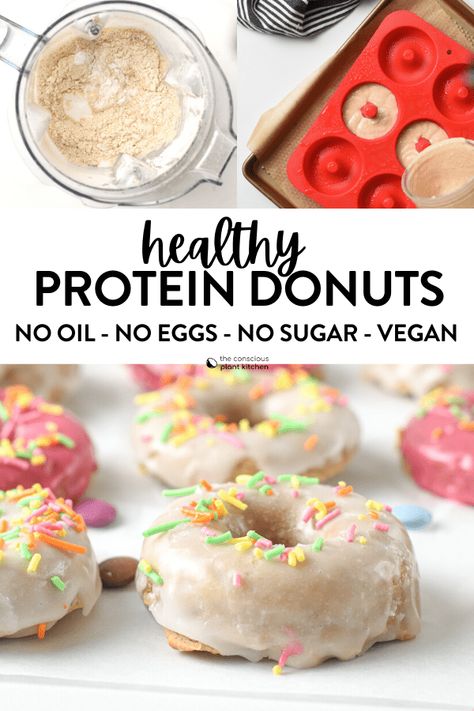 Vegan Low Cal Desserts, Low Calorie Protein Donut Recipe, Protein Baked Goods Recipes, Banana Protein Donut Recipe, No Bake Protein Powder Recipes, Using Protein Powder In Baking, Vegan Protein Low Calorie, Nuzest Protein Recipe, How To Bake With Protein Powder