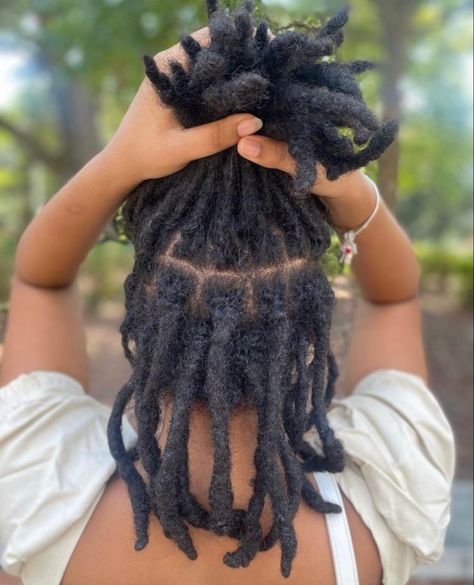 Combined Locs, Thick Locs Styles, Chunky Locs, Thick Locs On Black Women, 60 Locs, Barrel Twist Locs Women, Black Hair Locs, Loc Sizes, Large Locs